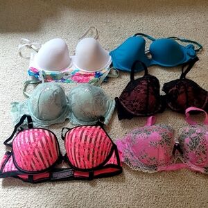 Lot of 6 Victoria's Secret Bras 36C